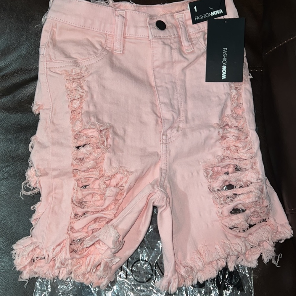 FashionNova distressed Bermuda Shorts